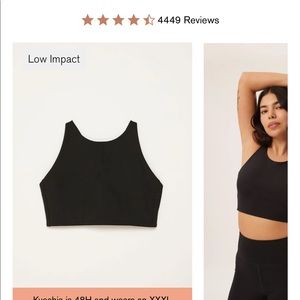 Girlfriend Collective Black Topanga Halter bra